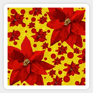 Poinsettia Red Sticker